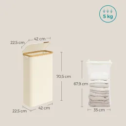 Panier à linge SOFT 60L / Blanc