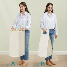 Panier à linge SPA HARMONY TRIO / Blanc + bois naturel