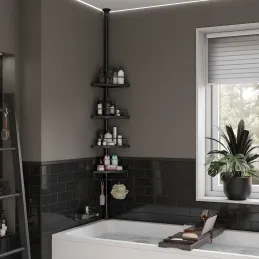 Étagère d’angle de salle de bains REGALO SPA / Noire