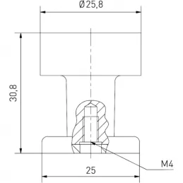 Bouton de meuble RIOX / Acier inoxydable
