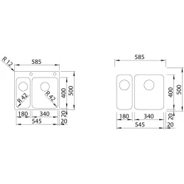 Évier en acier inoxydable Blanco SOLIS 500-IF/A / PushControl