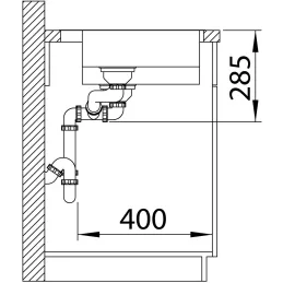 Évier en acier inoxydable Blanco SOLIS 500-IF/A / PushControl