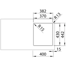 Évier en acier inoxydable Blanco SOLIS 340-IF