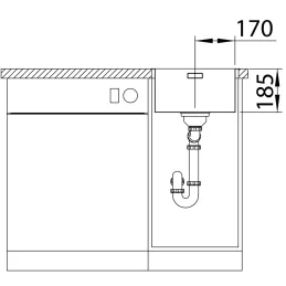 Évier en acier inoxydable Blanco SOLIS 340-IF