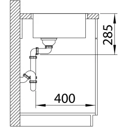 Évier en acier inoxydable Blanco SOLIS 340-IF