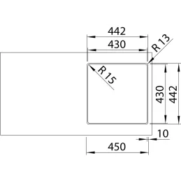 Évier en acier inoxydable Blanco SOLIS 400-IF