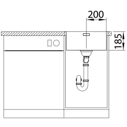 Évier en acier inoxydable Blanco SOLIS 400-IF