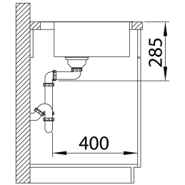 Évier en acier inoxydable Blanco SUPRA 500-IF/A