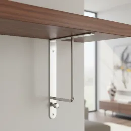 Support d’étagère avec patère HANG / Chrome brillant
