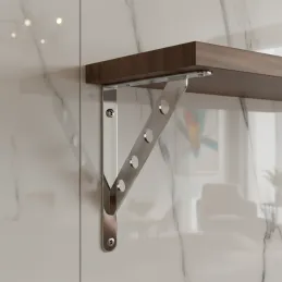 Support d’étagère ROSA / Chrome brillant