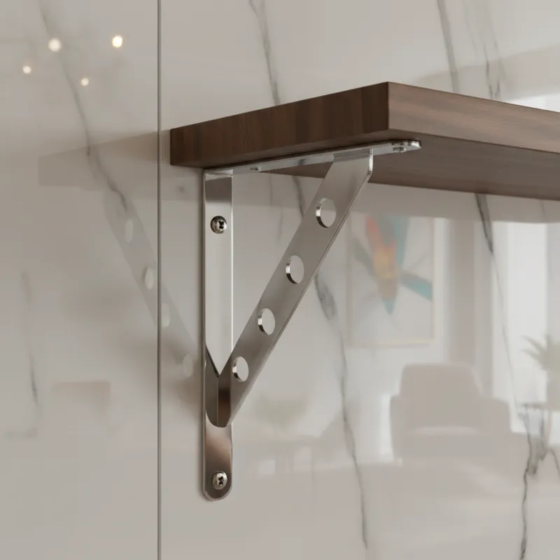 Support d’étagère ROSA / Chrome brillant