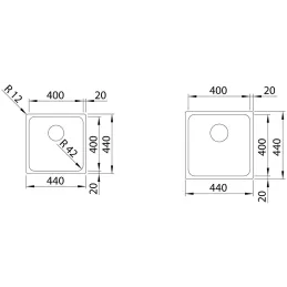 Évier en acier inoxydable Blanco SOLIS 340-U