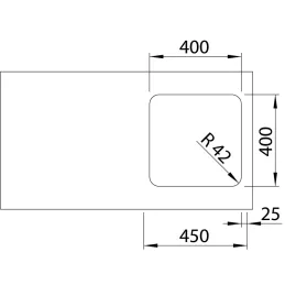 Évier en acier inoxydable Blanco SOLIS 340-U