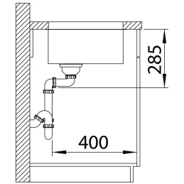 Évier en acier inoxydable Blanco SOLIS 340-U