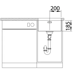 Évier en acier inoxydable Blanco SOLIS 340-U