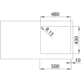 Évier en acier inoxydable Blanco SOLIS 450-IF
