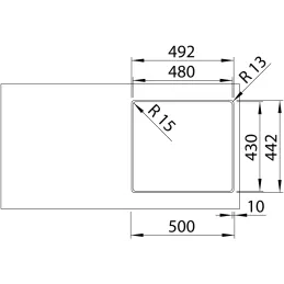 Évier en acier inoxydable Blanco SOLIS 450-IF
