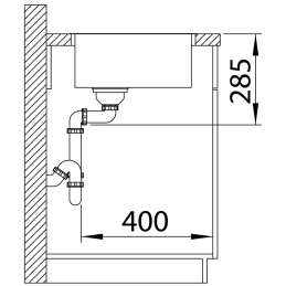 Évier en acier inoxydable Blanco SOLIS 450-IF