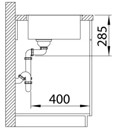 Évier en acier inoxydable Blanco SOLIS 500-IF