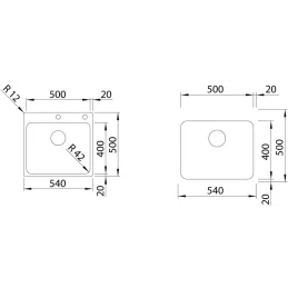 Évier en acier inoxydable Blanco SOLIS 400-IF/A / PushControl