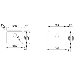 Évier en acier inoxydable Blanco SOLIS 450-U