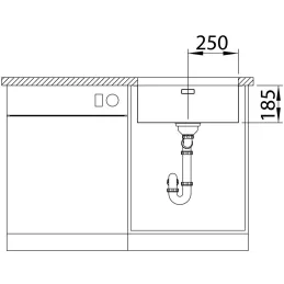 Évier en acier inoxydable Blanco SOLIS 450-U