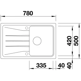 Évier en grès Blanco ZIA 8 S