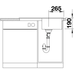 Évier en grès Blanco ZIA 8 S