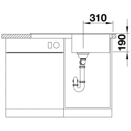Évier en grès Blanco SONA 45 S