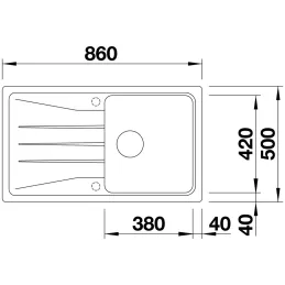Évier en grès Blanco SONA 45 S