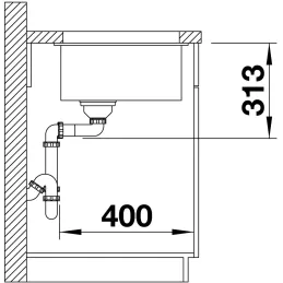 Évier en grès Blanco ROTAN 700 U
