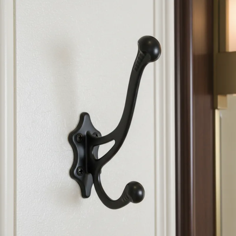 Patère rustique WOLFGANG / Noir mat