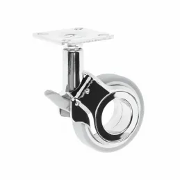 Roulettes de meuble avec frein NOVA / Chrome - gris