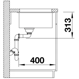 Évier en grès Blanco SUBLINE 320 U