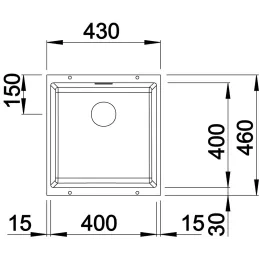 Évier en grès Blanco SUBLINE 320 U