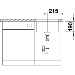 Évier en grès Blanco SUBLINE 320 U