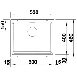Évier en grès Blanco SUBLINE 400 U