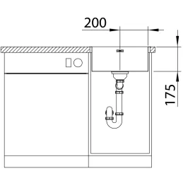 Évier en acier inoxydable Blanco SUPRA 400-IF