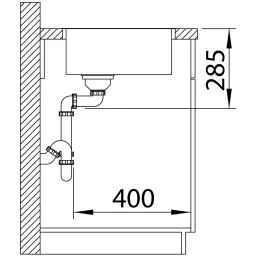 Évier en acier inoxydable Blanco SUPRA 400-IF
