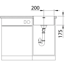 Évier en acier inoxydable Blanco SUPRA 400-IF/A