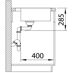 Évier en acier inoxydable Blanco SUPRA 400-IF/A
