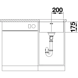 Évier en acier inoxydable Blanco SUPRA 340-U