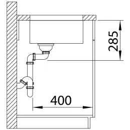 Évier en acier inoxydable Blanco SUPRA 340-U