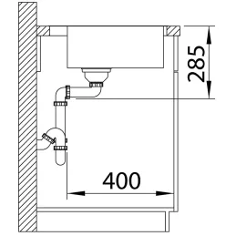 Évier en acier inoxydable Blanco SUPRA 400-IF/A