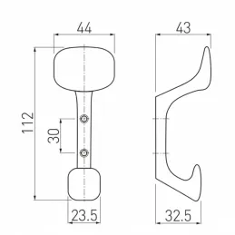 Patère SIMS / Acier inoxydable