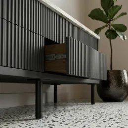 Pied de meuble LEONOR / Noir mat
