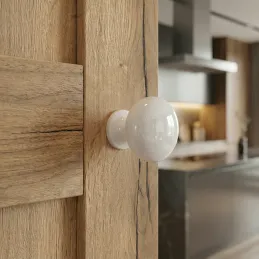Poignée bouton VALEA / Blanc brillant