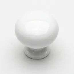 Poignée bouton VALEA / Blanc brillant