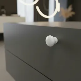 Poignée bouton VALEA / Blanc brillant