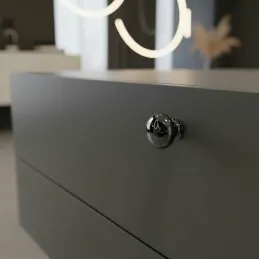 Bouton de meuble VALEA / Chrome noir